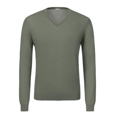 Malo V - Neck Long Sleeve in Green - SARTALE