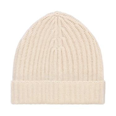 Mandelli Cashmere Hat in Milk White - SARTALE