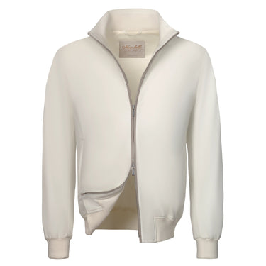 Mandelli Padded Blouson in White with Detachable Hood - SARTALE