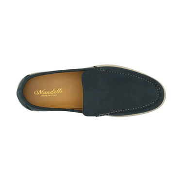 Mandelli Suede Penny Loafer in Royal Blue - SARTALE