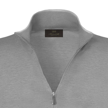 Mandelli Zip - Up Sweater in Grey - SARTALE