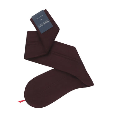 Silk Long Socks in Burgundy