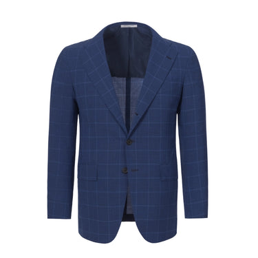 Orazio Luciano Wool Windowpane Suit in Royal Blue - SARTALE
