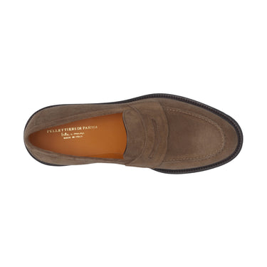 Pellettieri Di Parma Suede Loafer in Light Brown - SARTALE