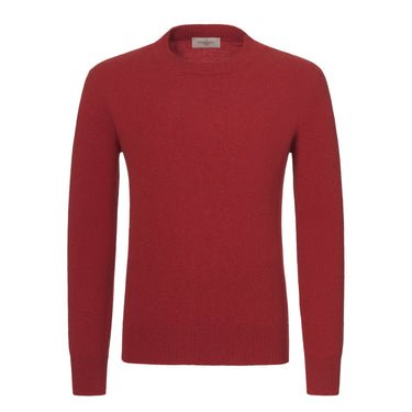 Piacenza Cashmere Cashmere Crew - Neck Pullover in Hibiscus Red - SARTALE