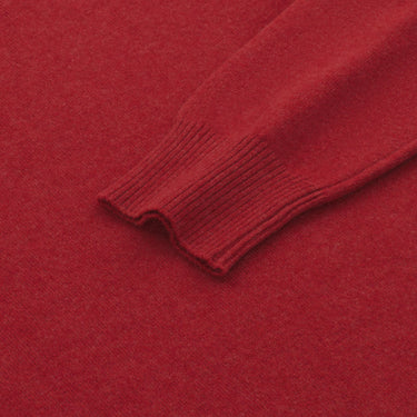 Piacenza Cashmere Cashmere Crew - Neck Pullover in Hibiscus Red - SARTALE