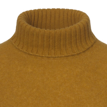 Piacenza Cashmere Cashmere Turtleneck Sweater in Mustard Yellow - SARTALE