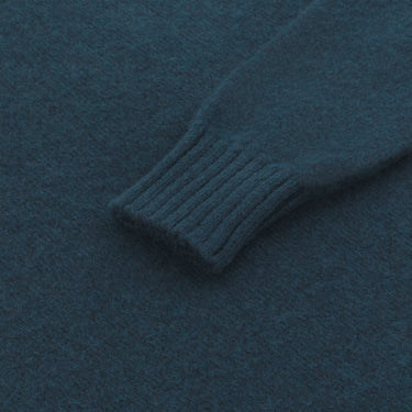 Piacenza Cashmere Cashmere Turtleneck Sweater in Teal Dark Blue - SARTALE