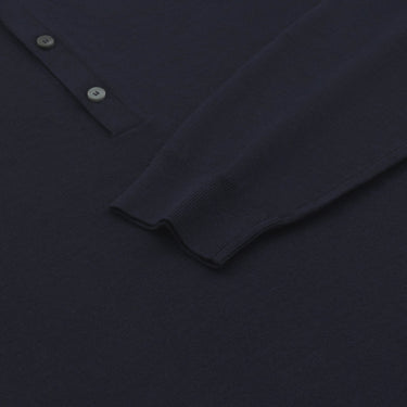 Piacenza Cashmere Virgin Wool Polo Shirt in Indigo Black - SARTALE