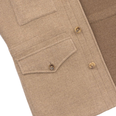 Ralph Lauren Wool Lamb Suede Jacket in Truffle - SARTALE
