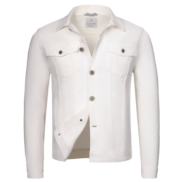 Richard J. Brown Cotton - Blend Denim Jacket in White - SARTALE