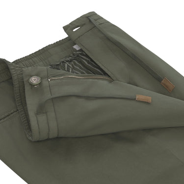 Richard J. Brown Cotton - Silk Blend Trousers in Green - SARTALE