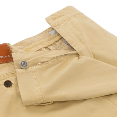 Richard J. Brown Regular - Fit Cotton Pleated Trousers in Vanille - SARTALE