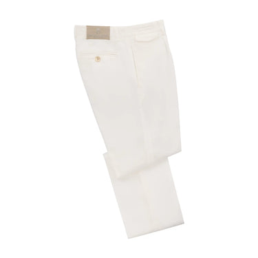 Richard J. Brown Regular - Fit Cotton Pleated White Trousers - SARTALE