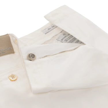 Richard J. Brown Regular - Fit Cotton Pleated White Trousers - SARTALE