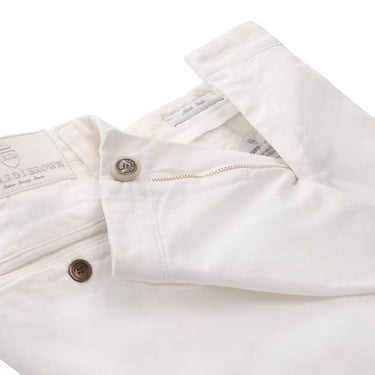 Richard J. Brown Regular - Fit Stretch - Cotton Trousers in White - SARTALE
