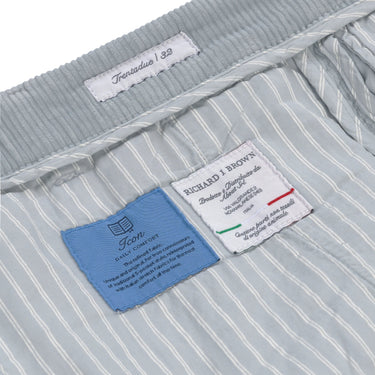 Richard J. Brown Slim - Fit Corduroy Cotton Trousers in Polar Soft Blue - SARTALE