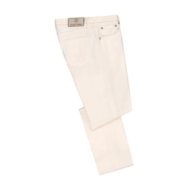 Richard J. Brown Slim - Fit Cotton Jeans in Milk White - SARTALE