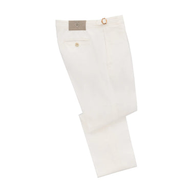 Richard J. Brown Slim - Fit Cotton Pleated Trousers in White - SARTALE