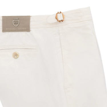 Richard J. Brown Slim - Fit Cotton Pleated Trousers in White - SARTALE