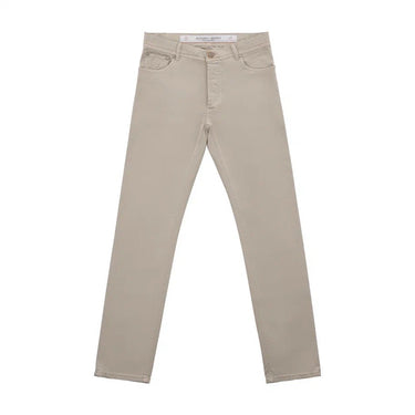 Richard J. Brown Slim - Fit Stretch - Cotton 5 Pocket Trousers in Light Grey - SARTALE