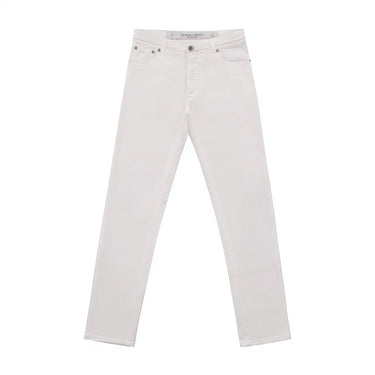 Richard J. Brown Slim - Fit Stretch - Cotton 5 Pocket Trousers in White - SARTALE