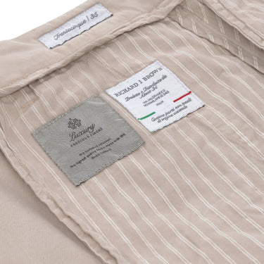Richard J. Brown Slim - Fit Stretch - Cotton Trousers in Beige - SARTALE