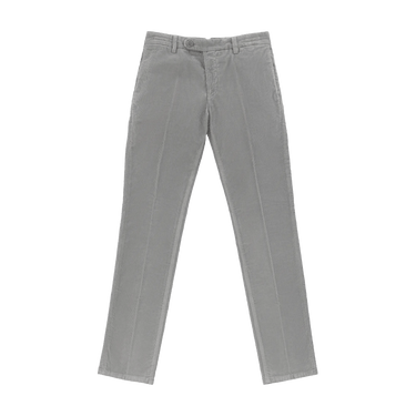 Richard J. Brown Slim - Fit Stretch - Cotton Velvet Trousers in Grey - SARTALE