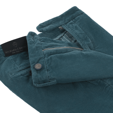 Richard J. Brown Slim - Fit Stretch - Cotton Velvet Trousers in Royal Blue - SARTALE