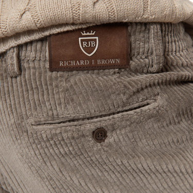 Richard J. Brown Slim - Fit Stretch - Cotton Velvet Trousers in Taupe - SARTALE