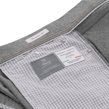 Richard J. Brown Slim - Fit Stretch - Wool 5 Pocket Trousers in Grey Melange - SARTALE