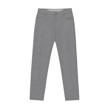 Richard J. Brown Slim - Fit Wool and Cashmere Jeans in Grey Melange - SARTALE