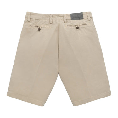 Richard J. Brown Stretch - Cotton Bermuda Shorts in Beige - SARTALE