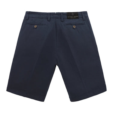 Richard J. Brown Stretch - Cotton Bermuda Shorts in Dark Blue - SARTALE