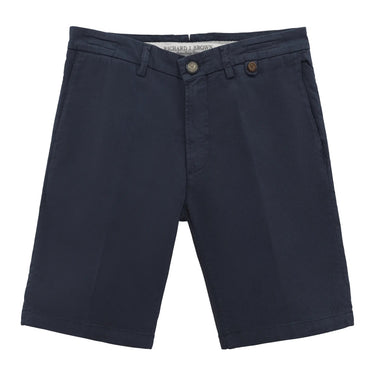Richard J. Brown Stretch - Cotton Bermuda Shorts in Dark Blue - SARTALE