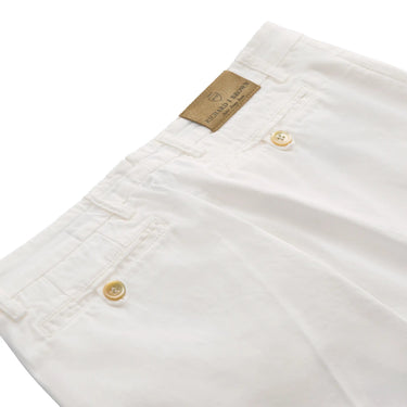Richard J. Brown Stretch - Cotton Bermuda Shorts in White - SARTALE