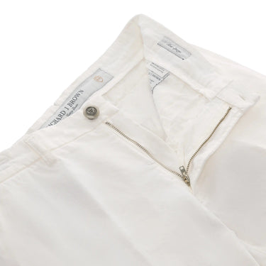 Richard J. Brown Stretch - Cotton Bermuda Shorts in White - SARTALE