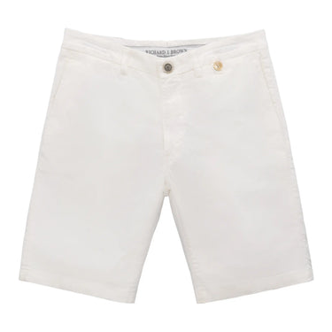 Richard J. Brown Stretch - Cotton Bermuda Shorts in White - SARTALE