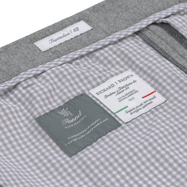 Richard J. Brown Wool and Cashmere Trousers in Grey Melange - SARTALE