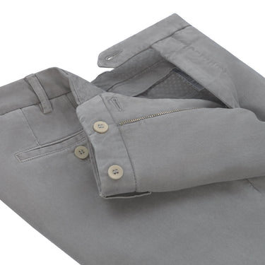 Rota Slim - Fit Cotton Trousers in Light Grey - SARTALE