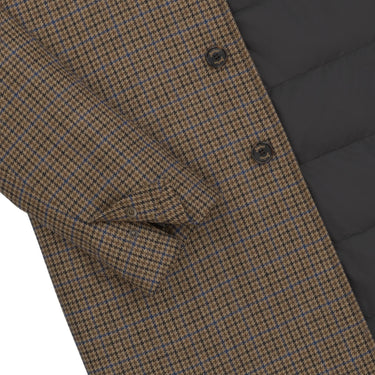 Sealup Wool Ambroeus Coat with Goose Down Filling in Brown Multicolor - SARTALE