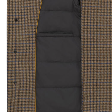 Sealup Wool Ambroeus Coat with Goose Down Filling in Brown Multicolor - SARTALE