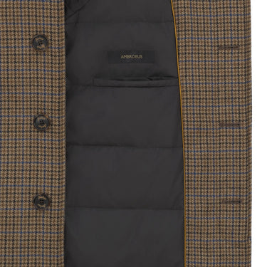 Sealup Wool Ambroeus Coat with Goose Down Filling in Brown Multicolor - SARTALE