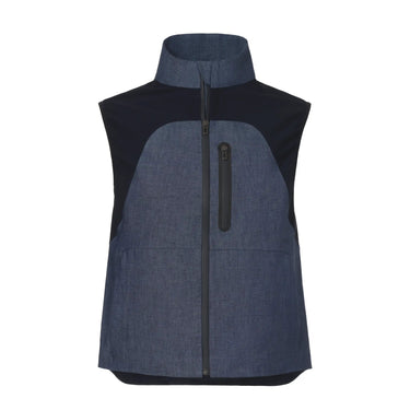 Sease V - 8 3 Layers Linen Vest in Mid Blue - SARTALE