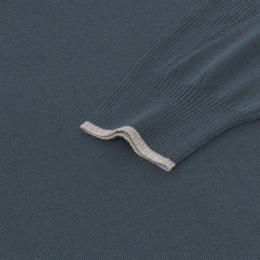 Sease Virgin Wool Crew - Neck Sweater in Peacock Blue - SARTALE