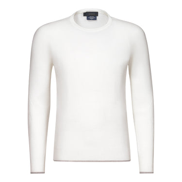 Sease Virgin Wool Crew - Neck Sweater in White - SARTALE