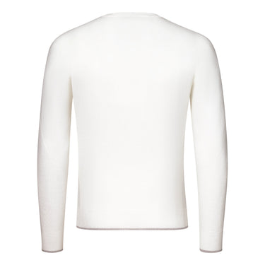 Sease Virgin Wool Crew - Neck Sweater in White - SARTALE