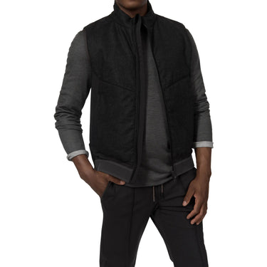 Sease Virgin Wool Vest in Graphite Grey - SARTALE