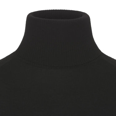 Sease Wool Whole Turtleneck Sweater in Black - SARTALE