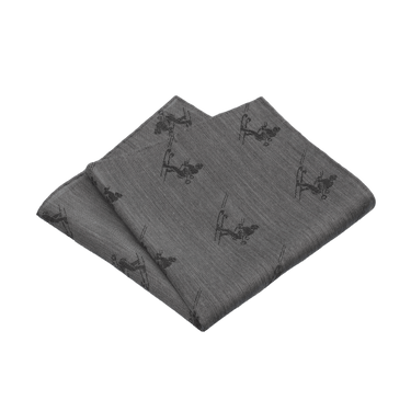 Simonnot Godard Cashmere - Blend Pocket Square in Grey - SARTALE